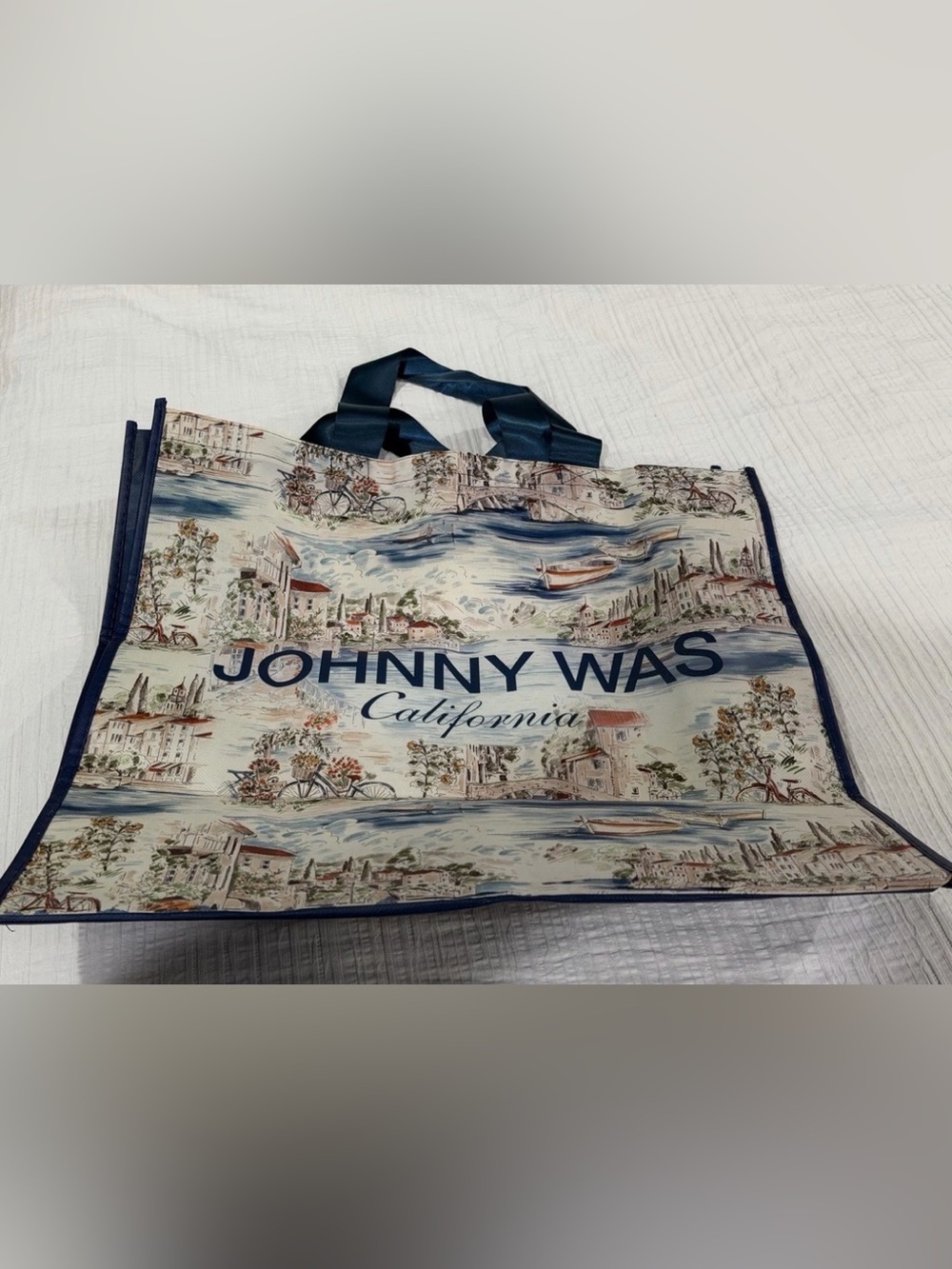 JOHNNY WAS FOLDABLE REUSABLE TOTE BAG NEW!